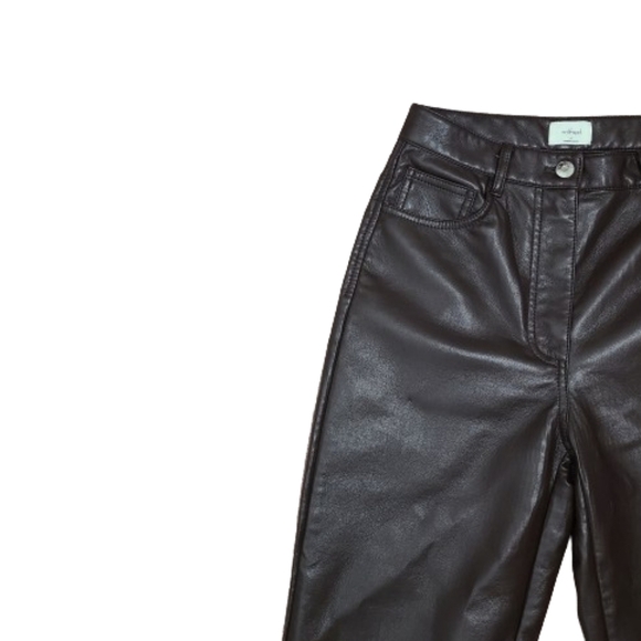 Aritzia Wilfred The Melina Vegan Cropped Pant in Rich Mocha Brown Women's Size 4 - Picture 9 of 16